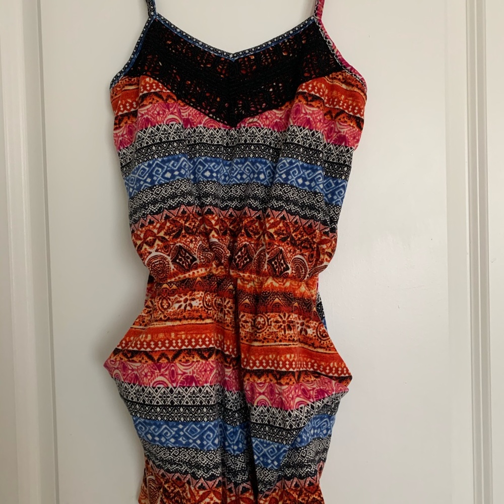 Multi colored tribal romper